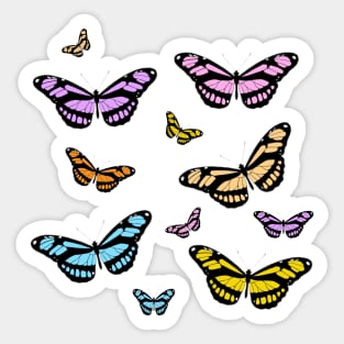 Pastel Butterflies Sticker